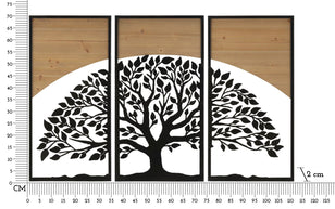 Wandpaneel Baum Schwarz Braun 70 cm – Wanddeko