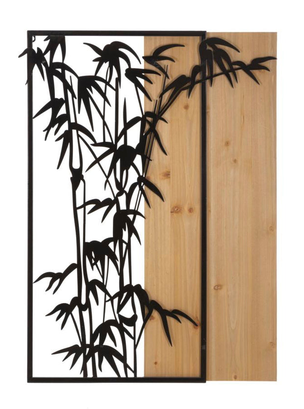 Wandpaneel Bambus Schwarz Braun – Wanddeko