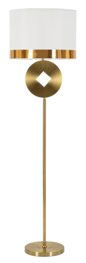 Stehlampe Coin Gold Weiß 151 cm – Stehleuchte
