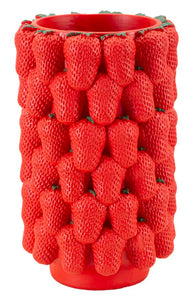 Blumenvase Erdbeere Rot 32 cm