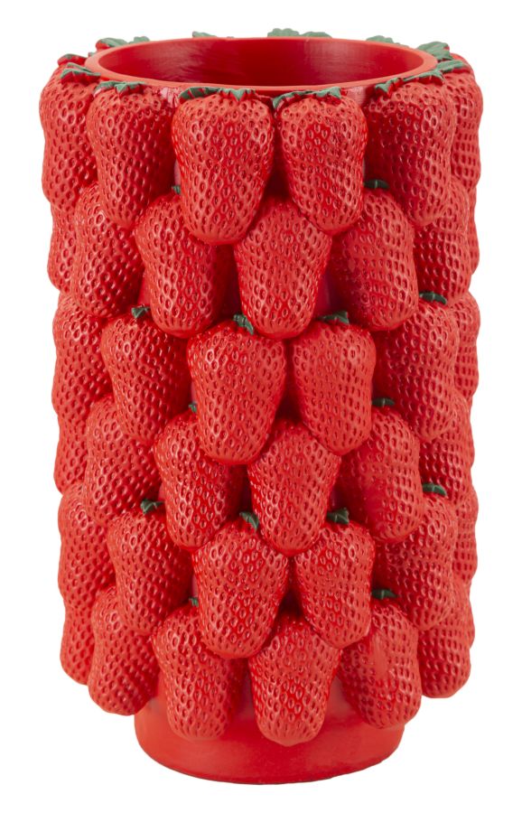 Blumenvase Erdbeere Rot 32 cm