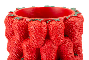 Blumenvase Erdbeere Rot 32 cm