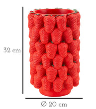 Blumenvase Erdbeere Rot 32 cm