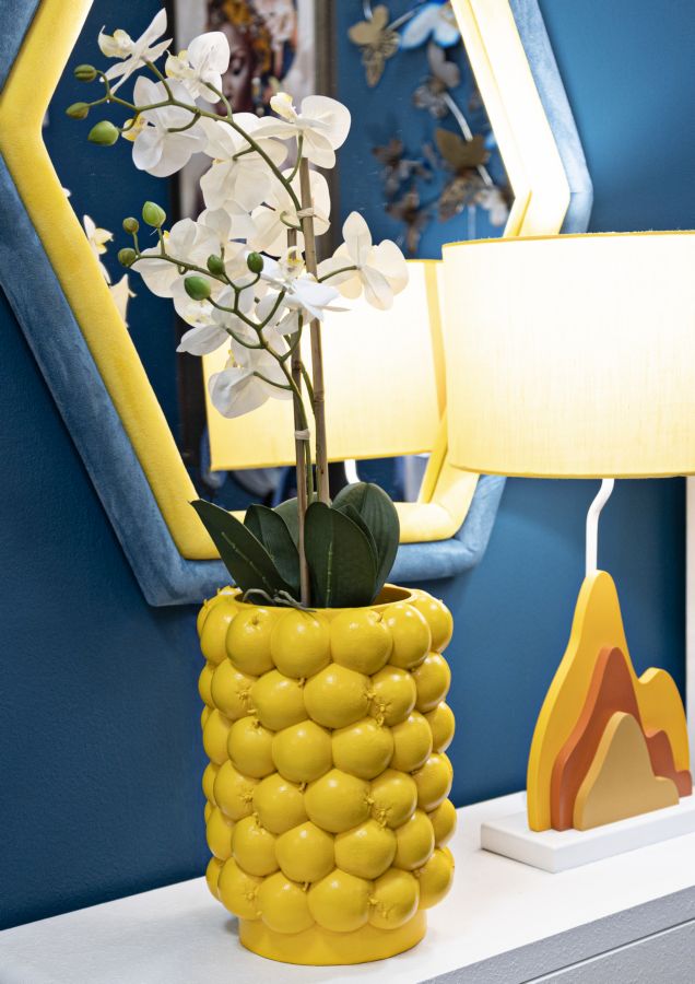 Blumenvase Zitrone Gelb 28 cm