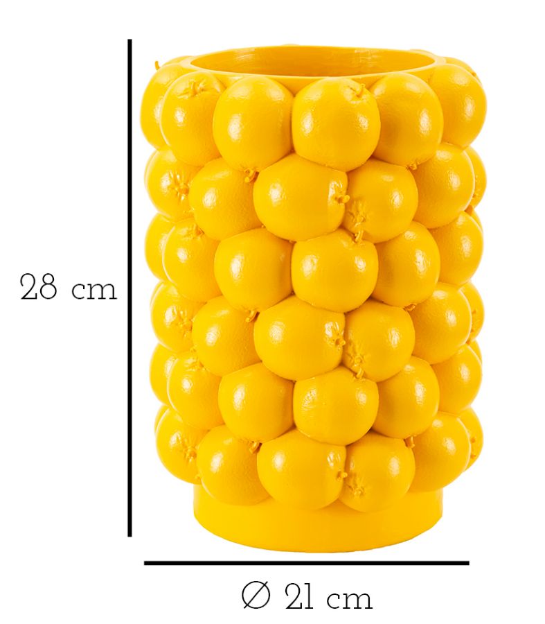 Blumenvase Zitrone Gelb 28 cm