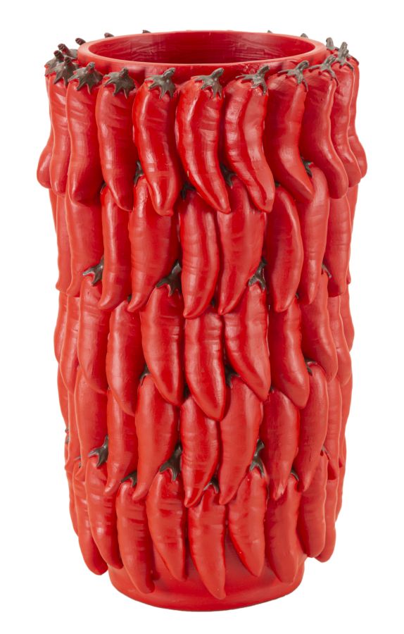 Blumenvase Chili Rot 34 cm