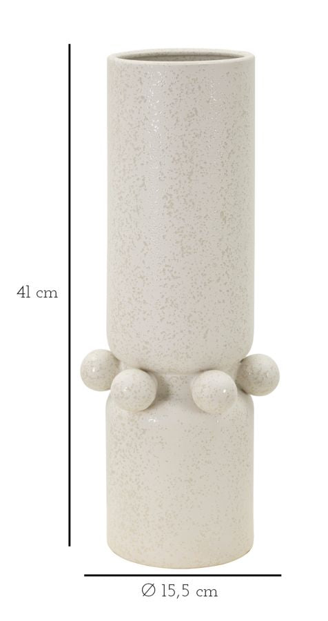 Blumenvase Kugeln Creme 41 cm – Dekovase