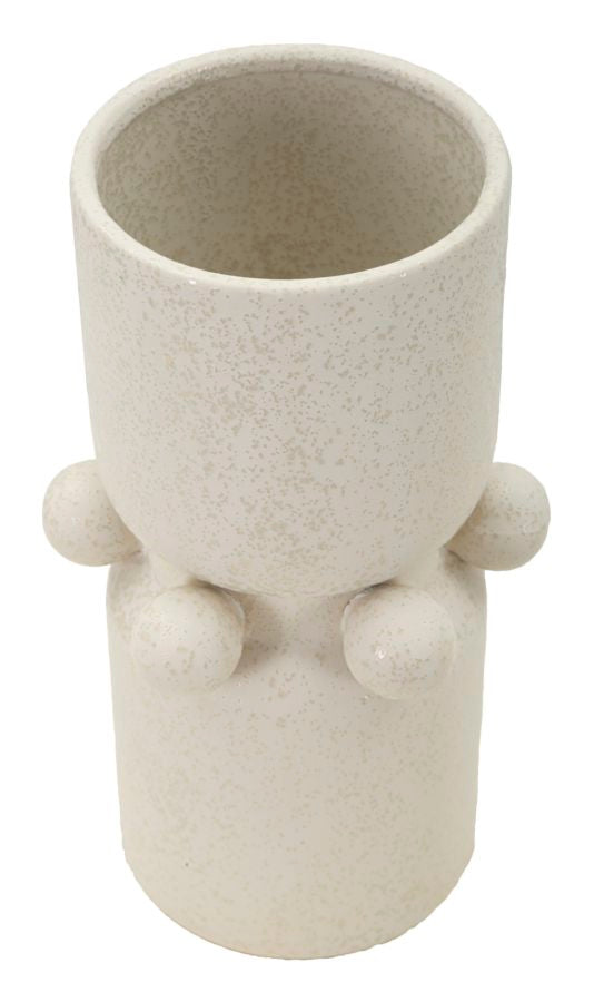 Blumenvase Kugeln Creme 28 cm – Dekovase
