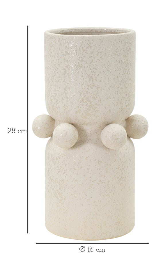 Blumenvase Kugeln Creme 28 cm – Dekovase