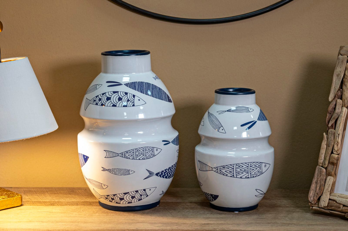 Blumenvase Fisch Bunt 31 cm – Dekovase