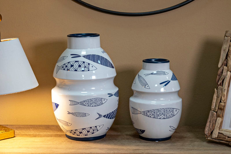 Blumenvase Fisch Bunt 31 cm – Dekovase