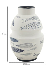 Blumenvase Fisch Bunt 31 cm – Dekovase