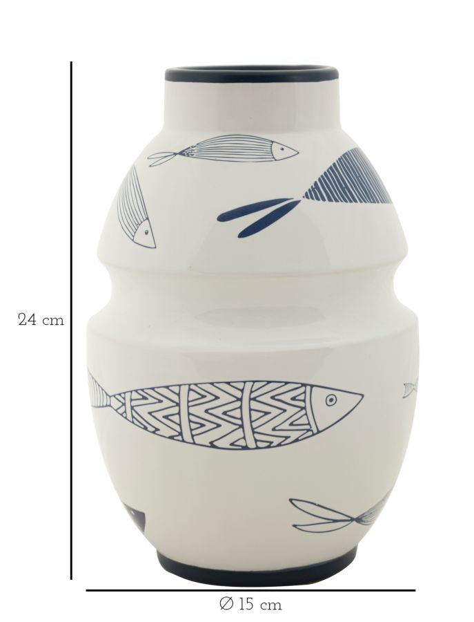 Blumenvase Fisch Bunt 24 cm – Dekovase