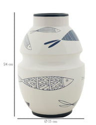 Blumenvase Fisch Bunt 24 cm – Dekovase