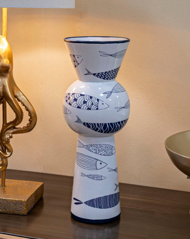 Blumenvase Fisch Bunt 38,5 cm – Dekovase