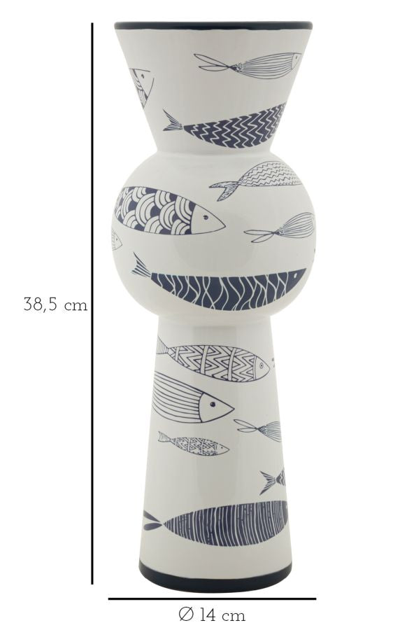Blumenvase Fisch Bunt 38,5 cm – Dekovase