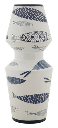 Blumenvase Fisch Doppelt Bunt 34 cm – Dekovase