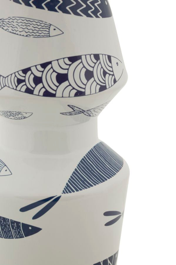 Blumenvase Fisch Doppelt Bunt 34 cm – Dekovase