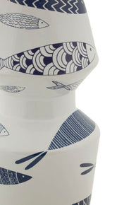 Blumenvase Fisch Doppelt Bunt 34 cm – Dekovase