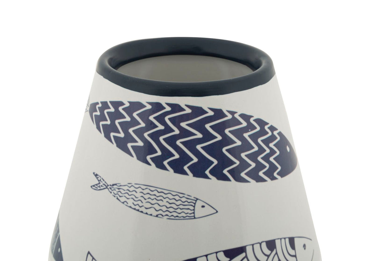 Blumenvase Fisch Doppelt Bunt 34 cm – Dekovase