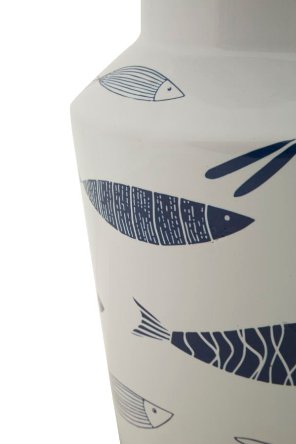 Blumenvase Fisch Doppelt Bunt 34 cm – Dekovase