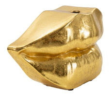 Vase Lippen Gold – Blumenvase Deko