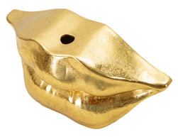 Vase Lippen Gold – Blumenvase Deko