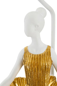 Tischlampe Tänzerin Gold Weiß 90,5 cm – Tischleuchte