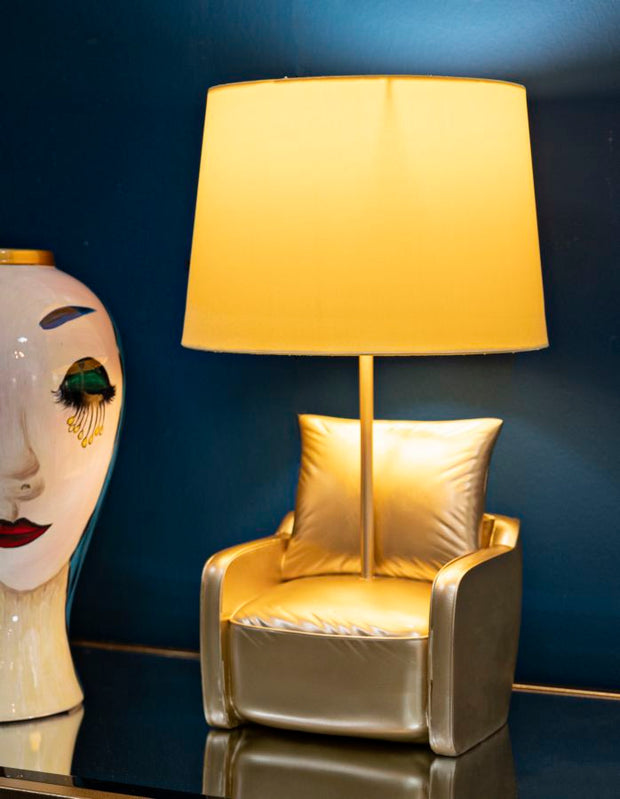 Tischlampe Midcentury Gelb 46 cm – Tischleuchte