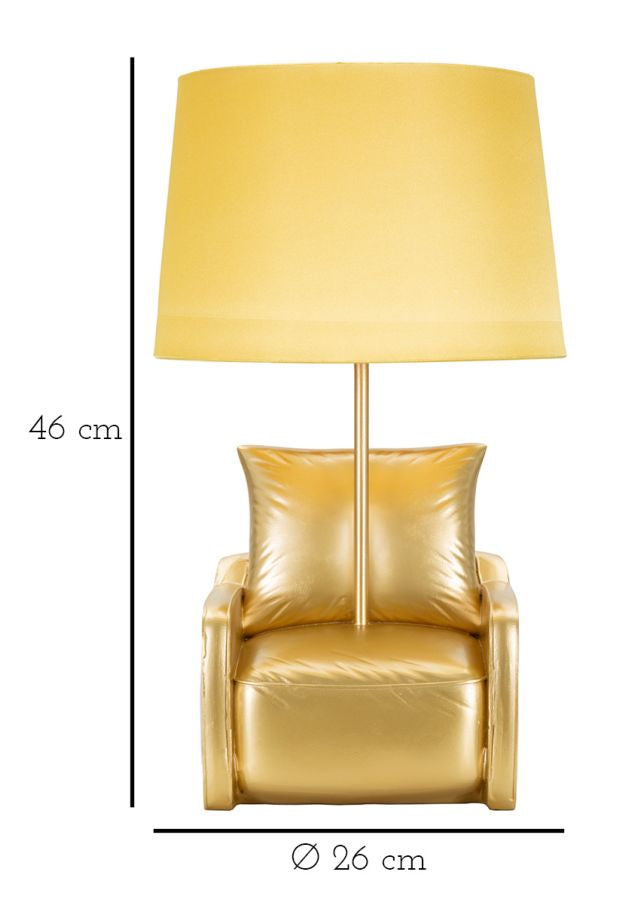 Tischlampe Midcentury Gelb 46 cm – Tischleuchte