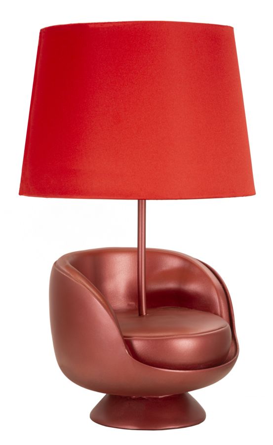 Tischlampe Midcentury Rot 43 cm – Tischleuchte