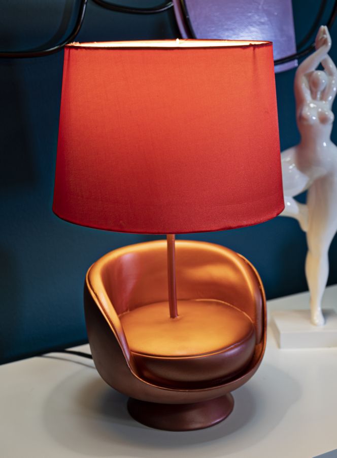 Tischlampe Midcentury Rot 43 cm – Tischleuchte