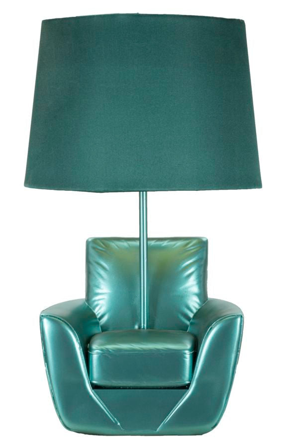 Tischlampe Midcentury Türkis 43 cm – Tischleuchte