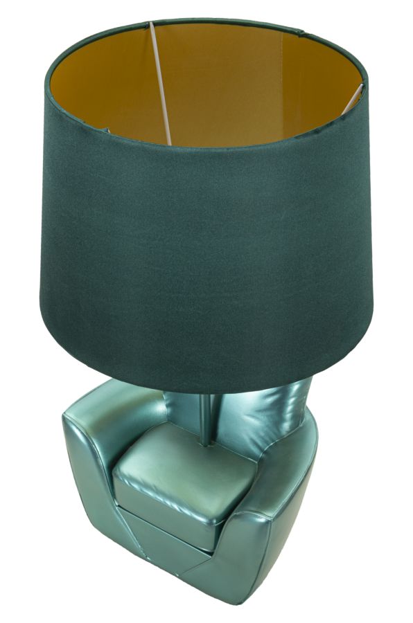 Tischlampe Midcentury Türkis 43 cm – Tischleuchte