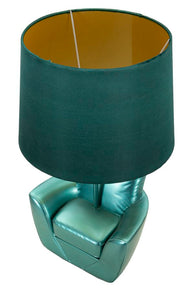 Tischlampe Midcentury Türkis 43 cm – Tischleuchte