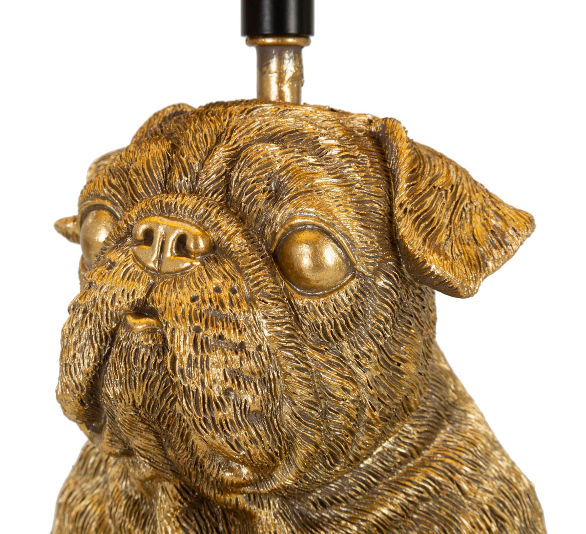 Tischlampe Hund Gold Schwarz 43,8 cm – Tischleuchte