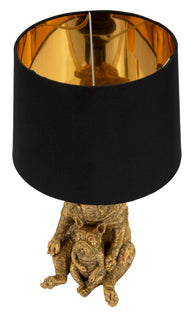 Tischlampe Hund Gold Schwarz 43,8 cm – Tischleuchte