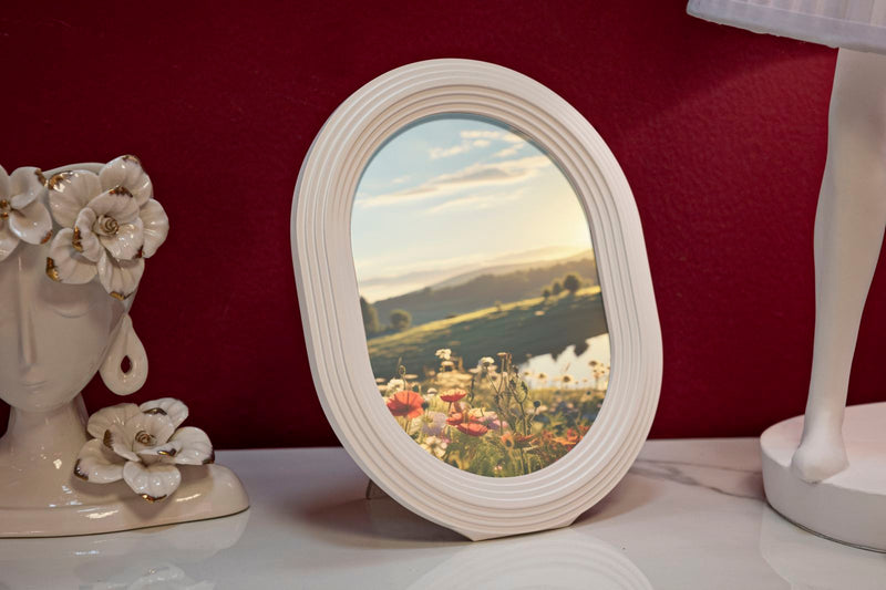 Bilderrahmen Oval Weiß Klein – Fotorahmen Deko