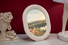 Bilderrahmen Oval Weiß Klein – Fotorahmen Deko