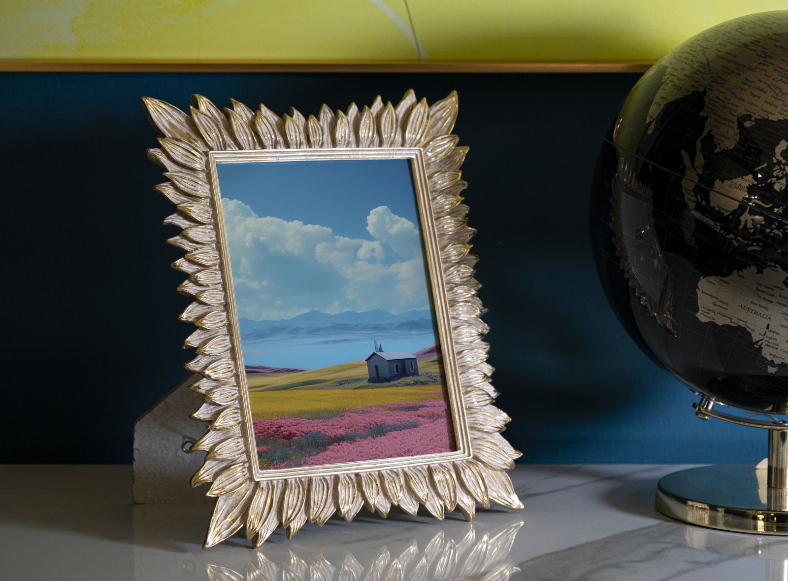 Bilderrahmen Blüten Gold Klein – Fotorahmen Deko