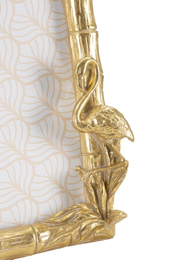 Bilderrahmen Flamingo Gold Quer – Fotorahmen Deko