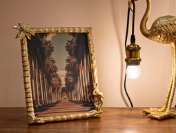 Bilderrahmen Flamingo Gold Quer – Fotorahmen Deko