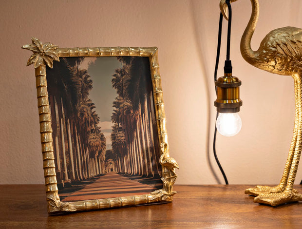 Bilderrahmen Flamingo Gold Quer – Fotorahmen Deko