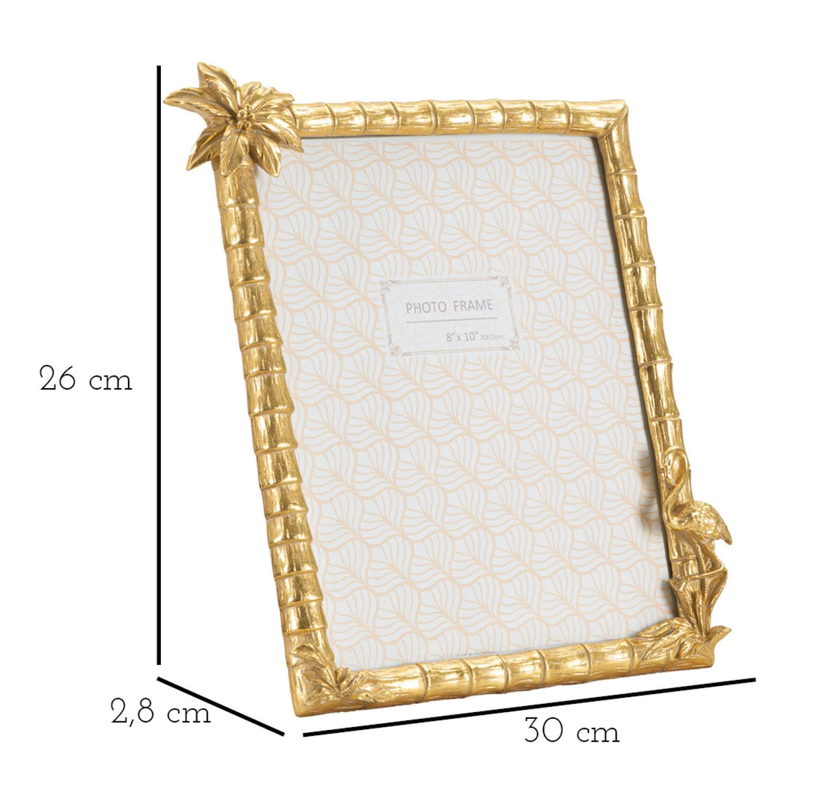 Bilderrahmen Flamingo Gold Quer – Fotorahmen Deko