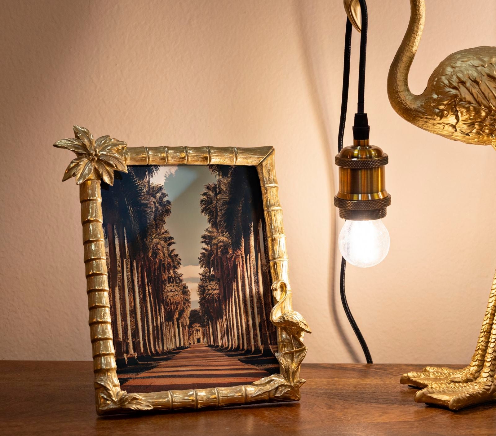 Bilderrahmen Flamingo Gold Klein – Fotorahmen Deko