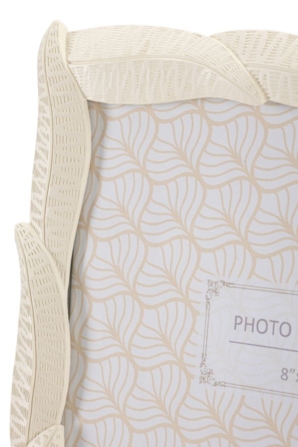 Bilderrahmen Blätter Geflochten Creme Groß – Fotorahmen Deko