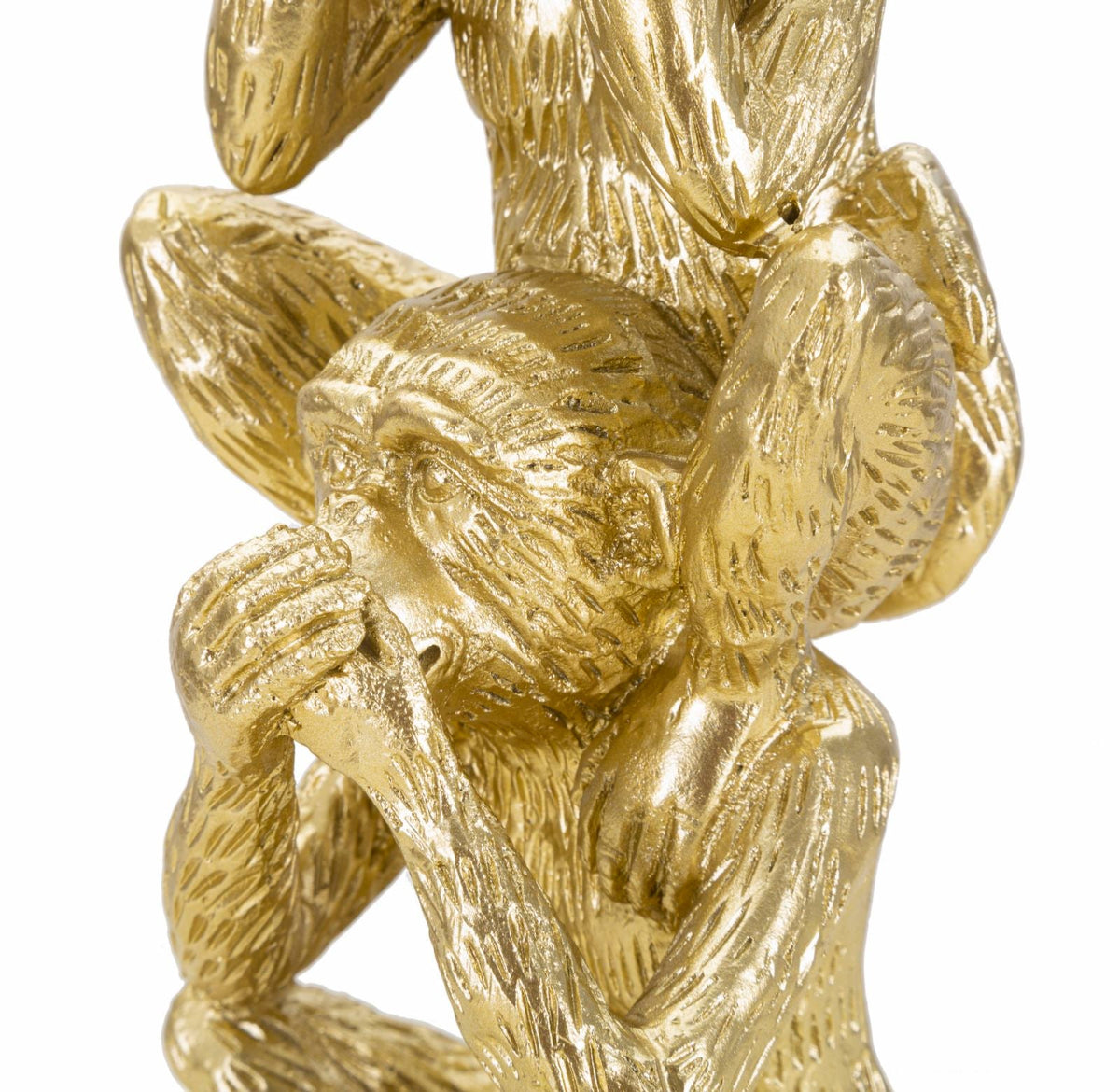 Dekofigur Affen Gold – Skulptur Deko