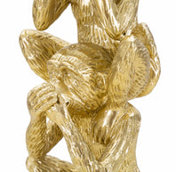Dekofigur Affen Gold – Skulptur Deko