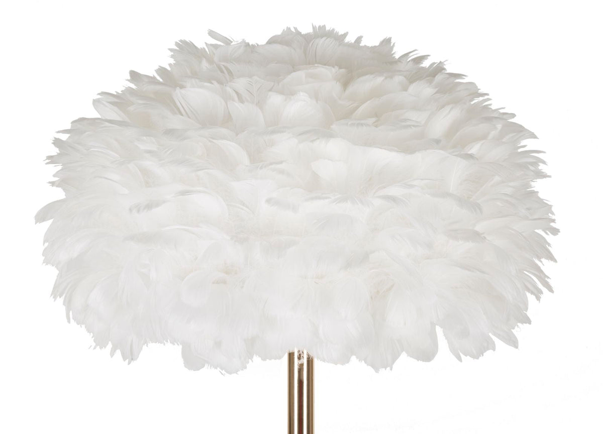Stehlampe Feder Weiß Gold 170 cm – Stehleuchte