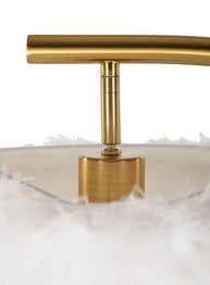 Stehlampe Semi Arc Weiß Gold 170 cm – Stehleuchte